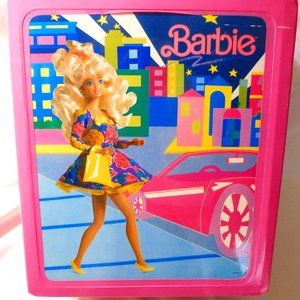 COPY - Barbie Doll Pink Carrying Case Toy Trunk VINTAGE 1991